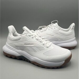 Reebok Nano Golf Spikeless White Tan Outdoor Golf Shoes - Men's Size 10